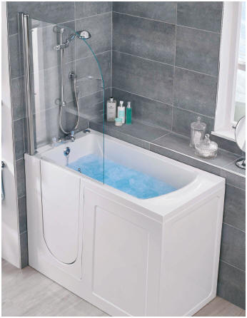 Walk in bath shower screen | Hinged glass shower screen to provide a ...